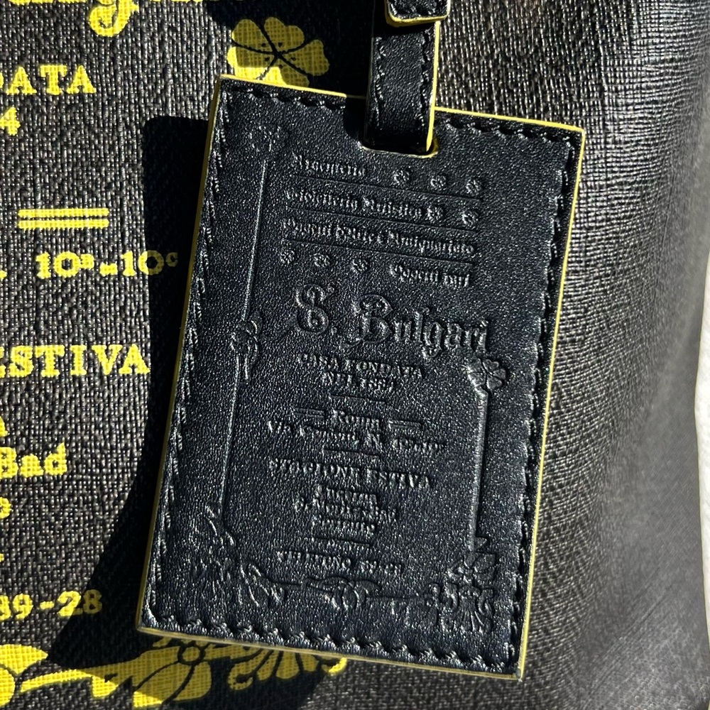 Bulgari Bvlgari Collezione Tote and Shoulder Bag Black Yellow Dark grey - Picture 7 of 12